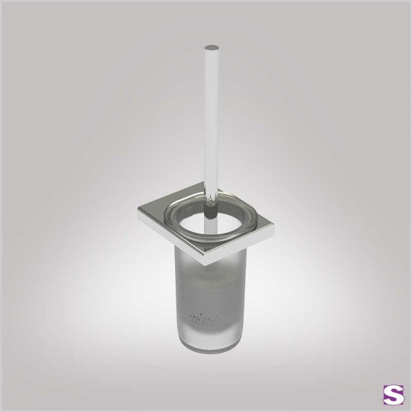 Toilettenbürstengarnitur Alix, Glas